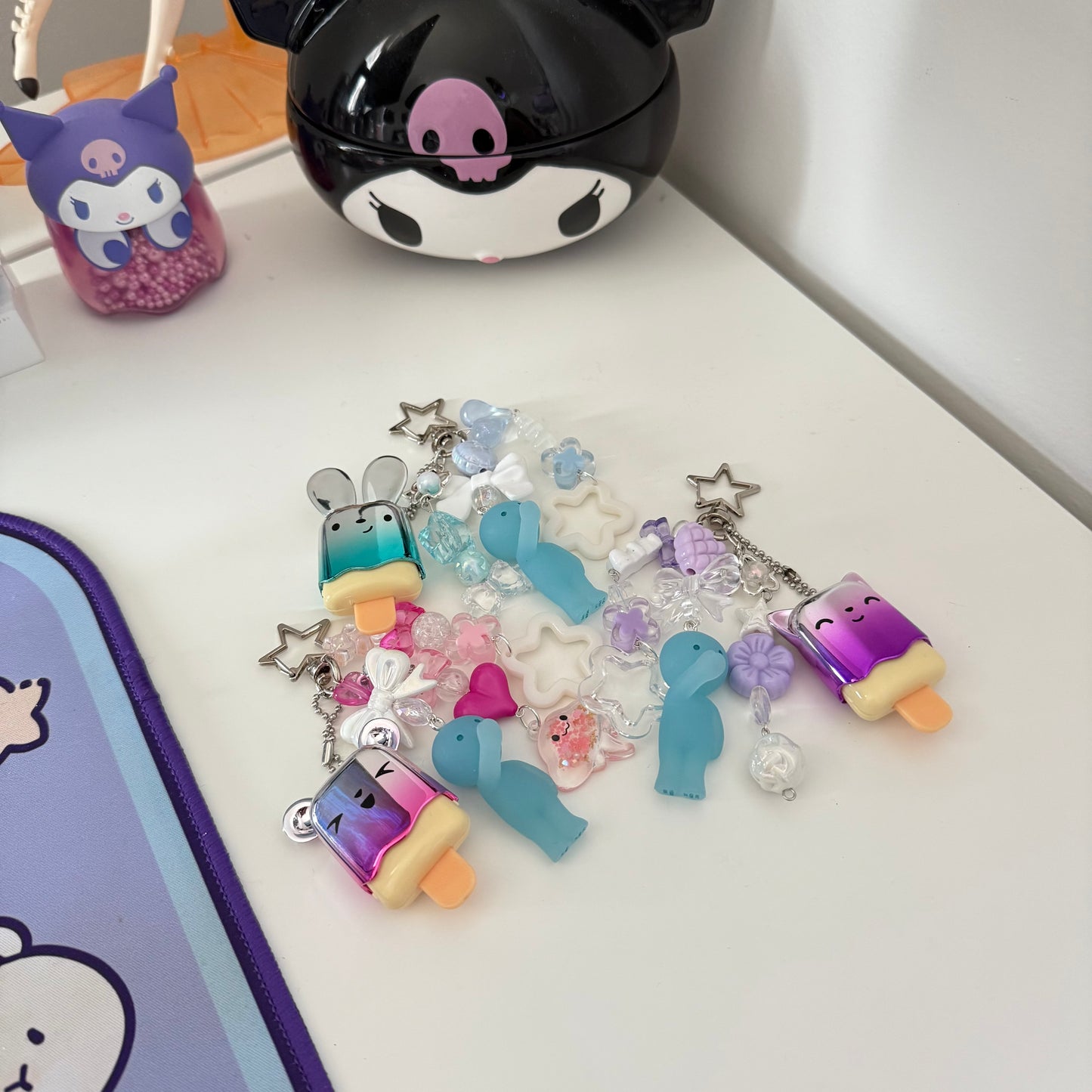 Smiski Triplet Keychains