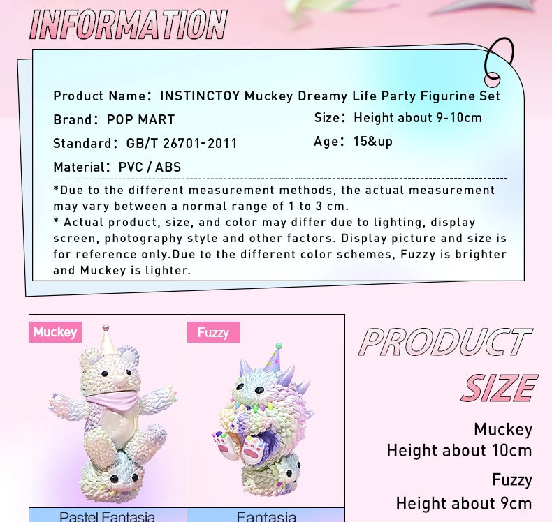 POP MART- INSTINCTOY Muckey Dreamy Life Party Figurine