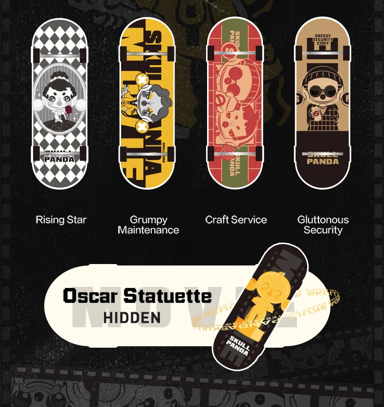 POP MART- Skullpanda Action Cut Series Finger Skateboard Mystery Box