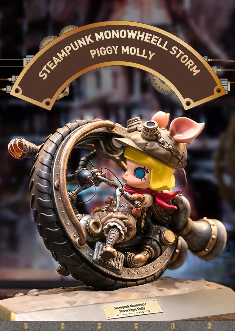 POP MART- STEAMPUNK MONOWHEELL STORM PIGGY MOLLY