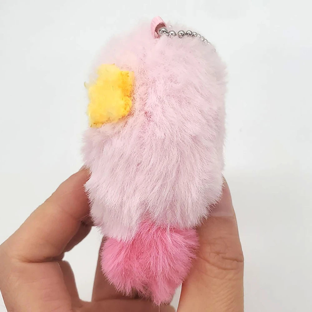 Fluffy Kirby Keychain Plush