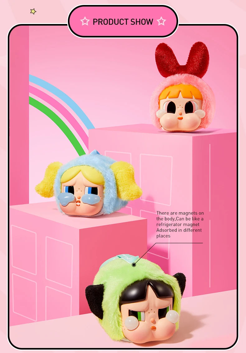 POP MART- CRYBABY x Powerpuff Girls Series - Vinyl Face Plush Blind Box