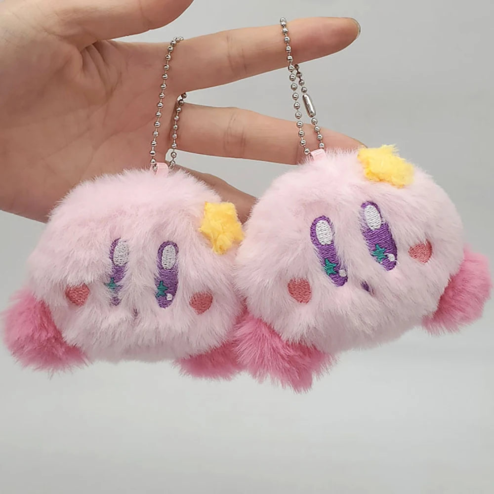 Fluffy Kirby Keychain Plush