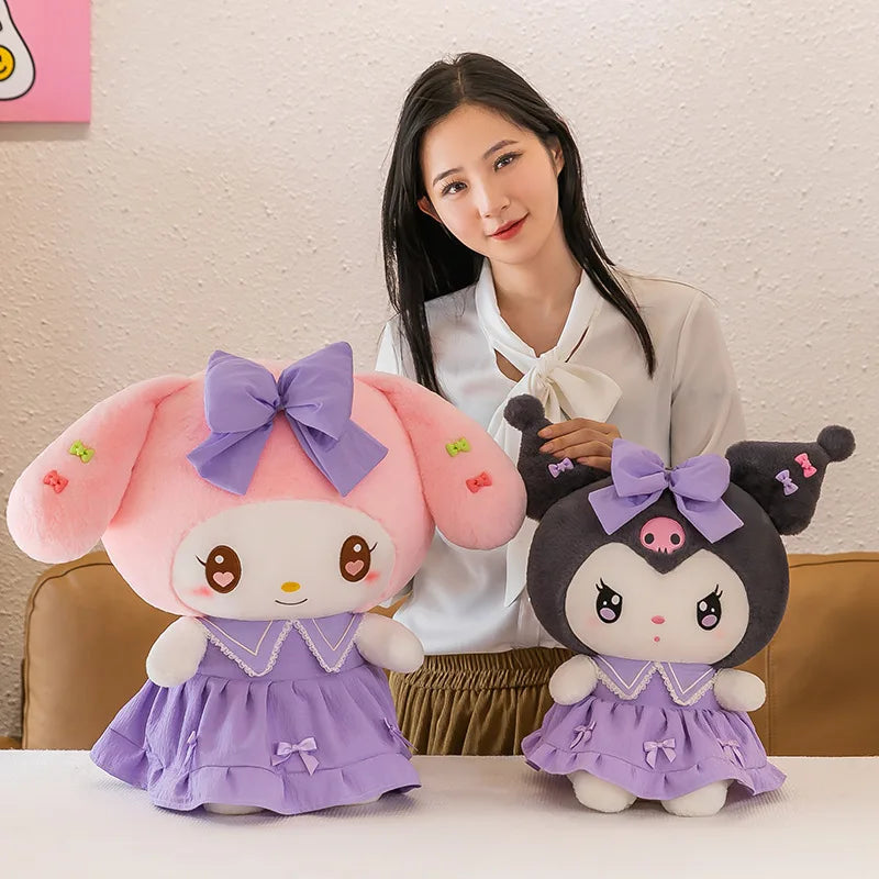 Kuromi and My Melody School Plushies