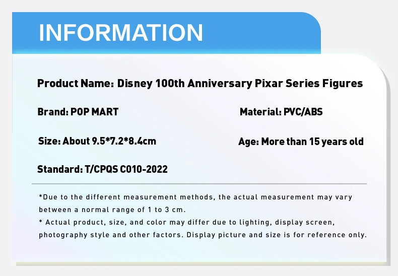 POP MART- Disney 100th Anniversary Pixar Series