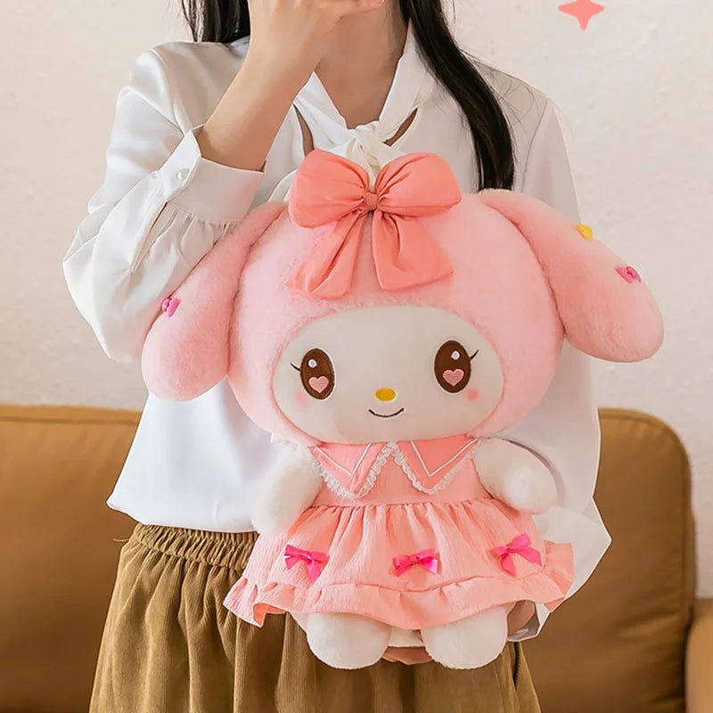 Kuromi and My Melody School Plushies