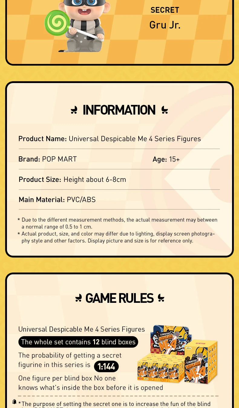 POP MART- Universal Despicable Me 4 Series