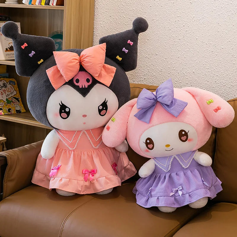 Kuromi and My Melody School Plushies