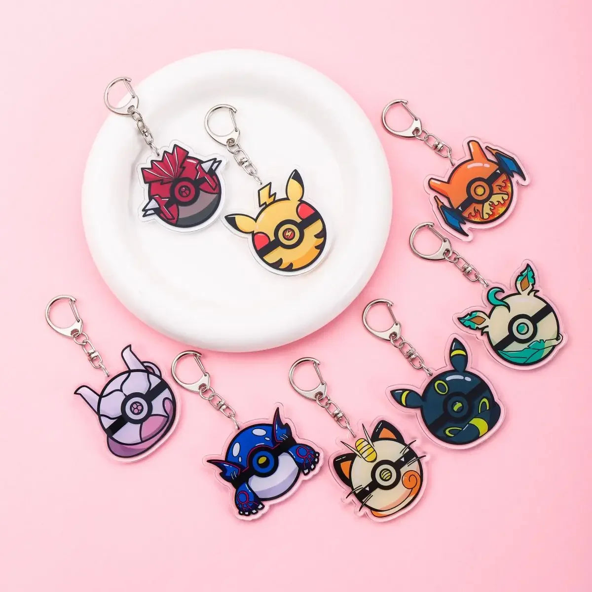 Pokemon Ball Keychains