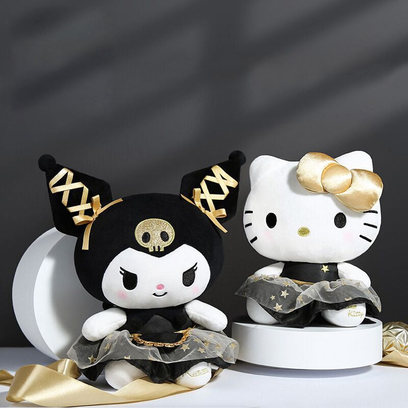 Sanrio Black and Golden Plushies