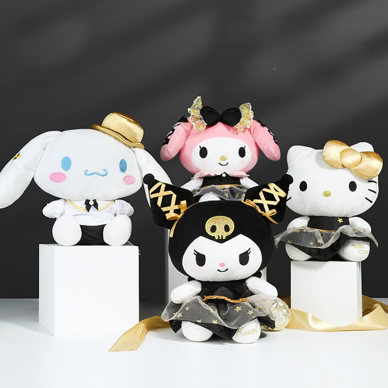 Sanrio Black and Golden Plushies