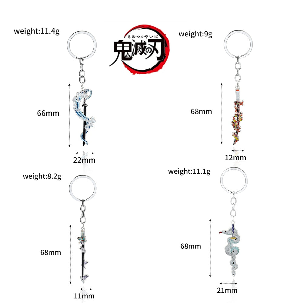 Demon Slayer Sword Keychains and Pins